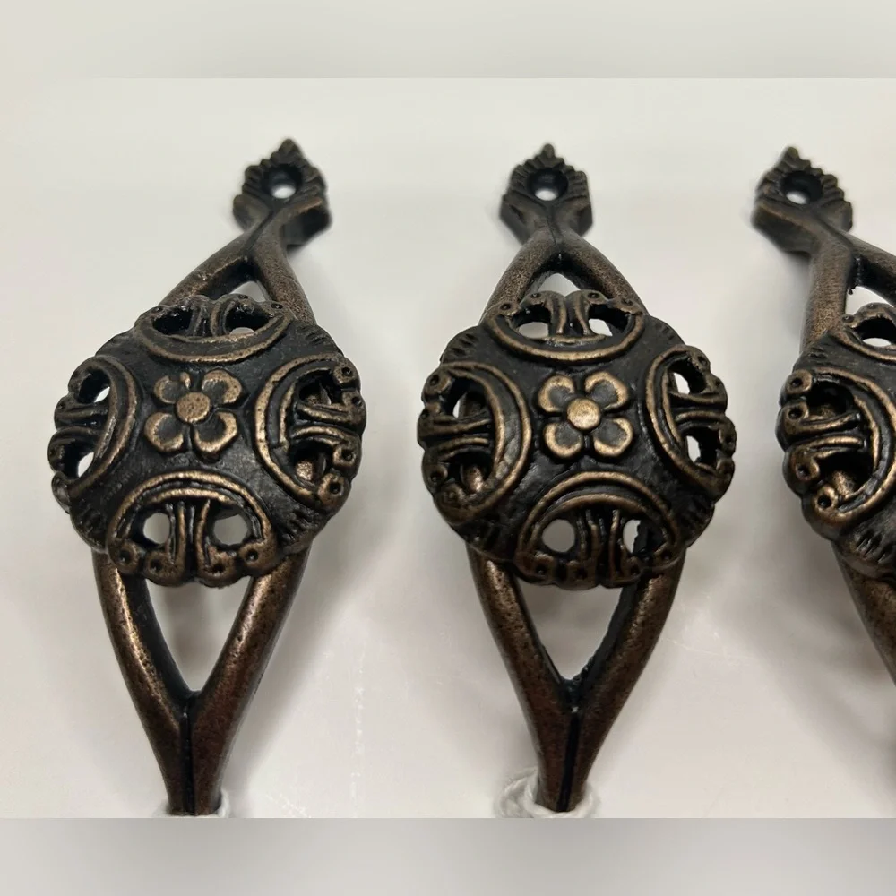 Hobby Lobby Bronze style floral door pull knobs set 6